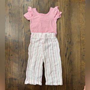 Toddler girl boho pant set